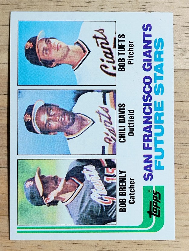 1982 Topps #171 Bob Brenly RC/Chili Davis RC/Bob Tufts RC