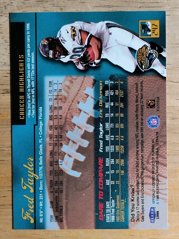1999 Ultra #247 Fred Taylor