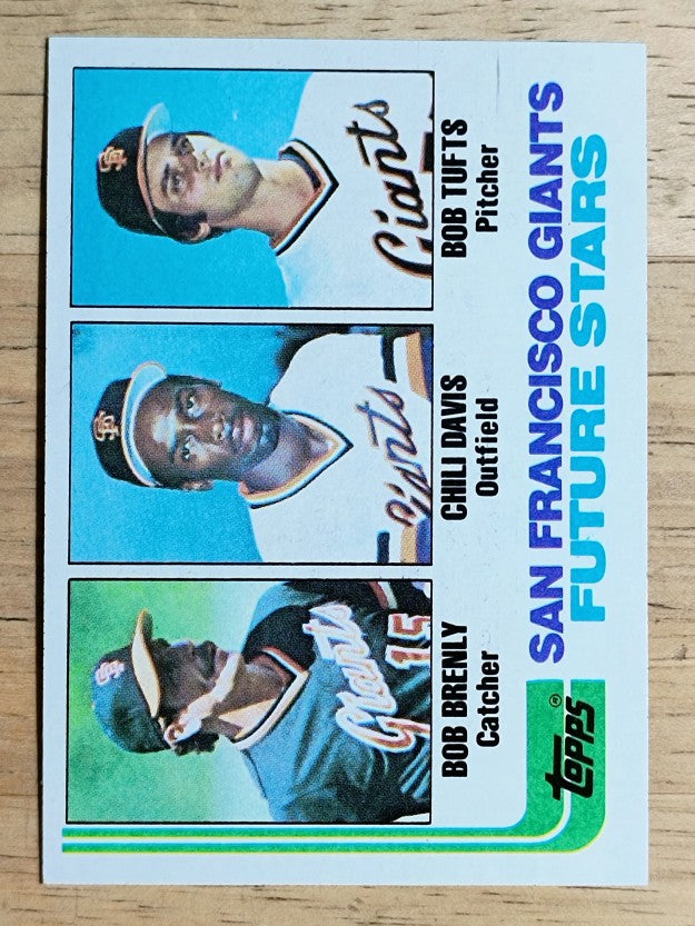 1982 Topps #171 Bob Brenly RC/Chili Davis RC/Bob Tufts RC