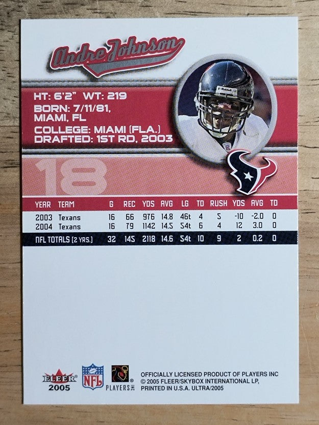 2005 Ultra #18 Andre Johnson