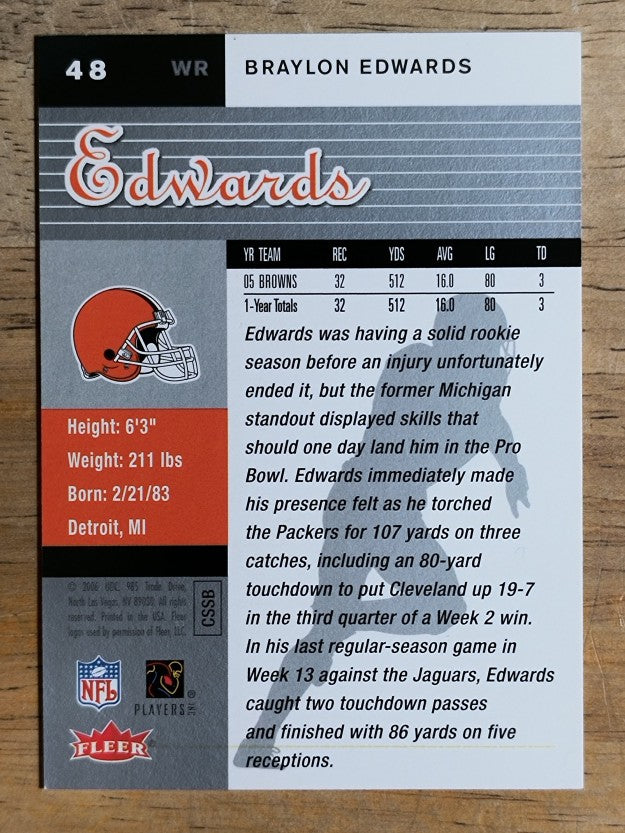 2006 Ultra #48 Braylon Edwards