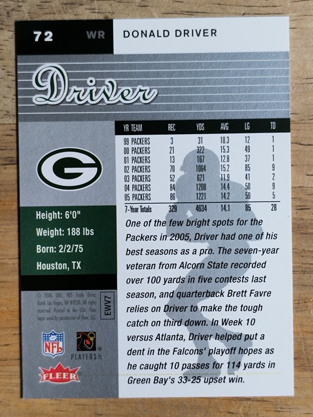2006 Ultra #72 Donald Driver