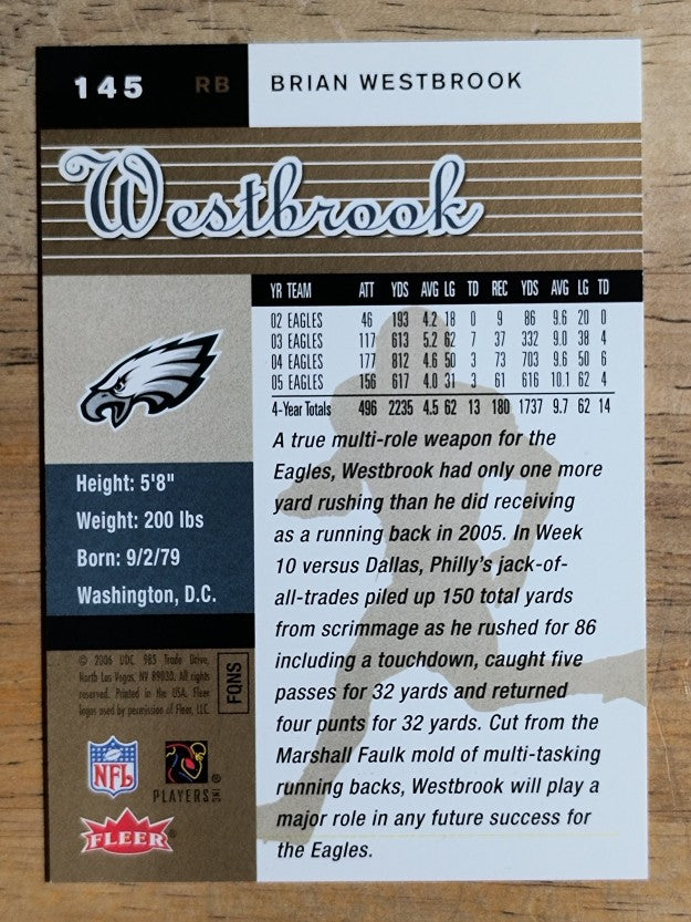 2006 Ultra Gold Medallion #145 Brian Westbrook