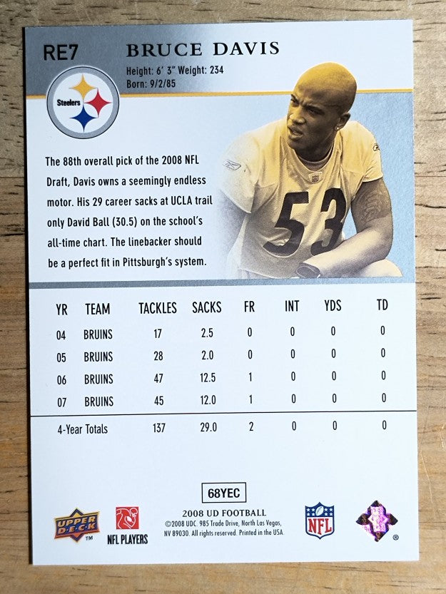 2008 Upper Deck Rookie Exclusives #RE7 Bruce Davis