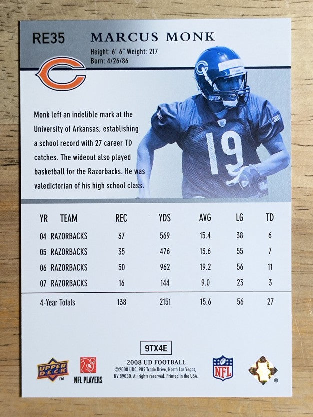 2008 Upper Deck Rookie Exclusives #RE35 Marcus Monk