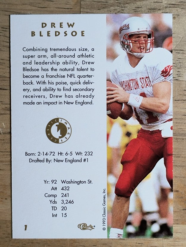 1993-94 Images Four Sport #1 Drew Bledsoe