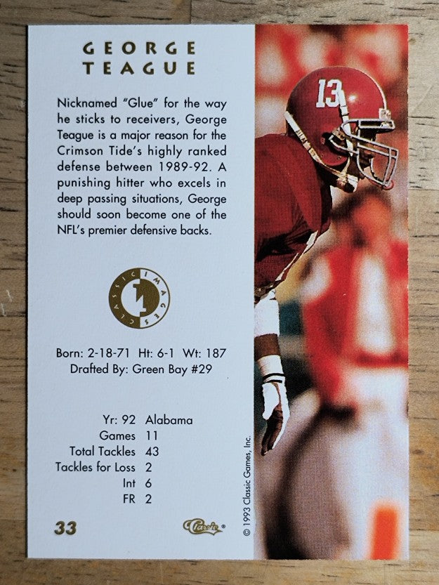 1993-94 Images Four Sport #33 George Teague
