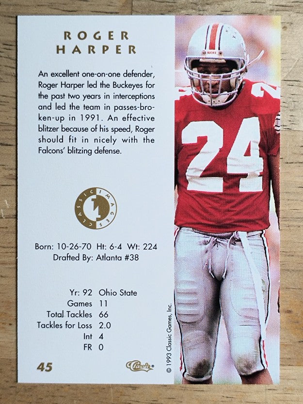 1993-94 Images Four Sport #45 Roger Harper