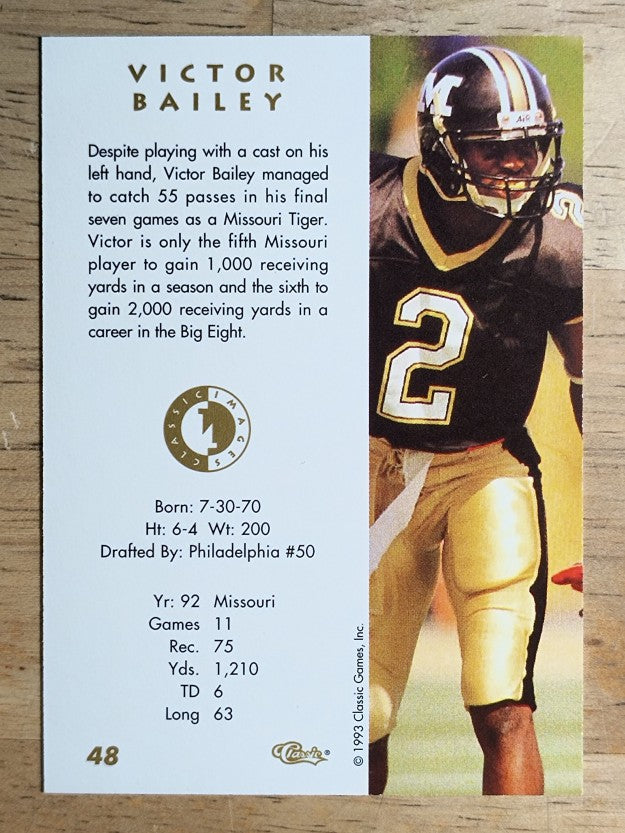 1993-94 Images Four Sport #48 Victor Bailey