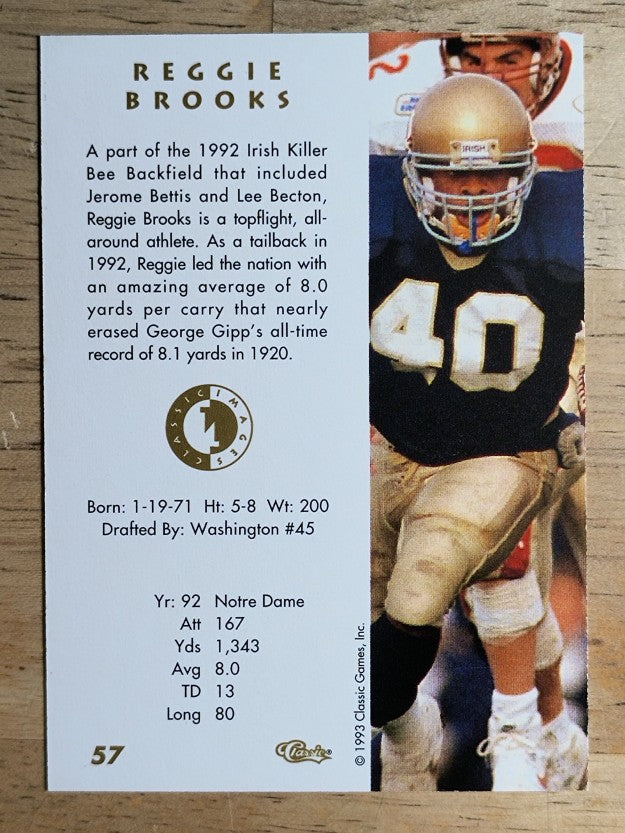 1993-94 Images Four Sport #57 Reggie Brooks