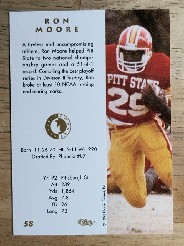 1993-94 Images Four Sport #58 Ron Moore