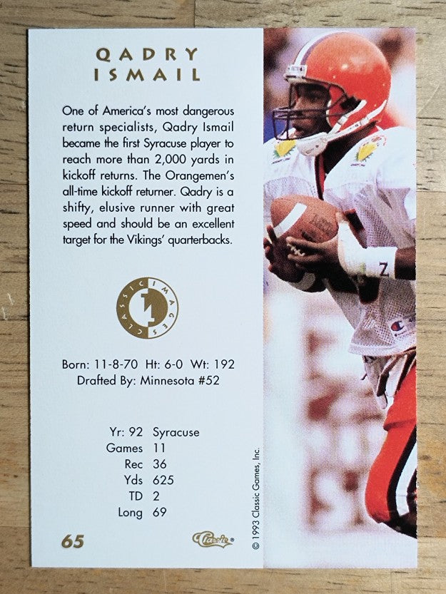 1993-94 Images Four Sport #65 Qadry Ismail
