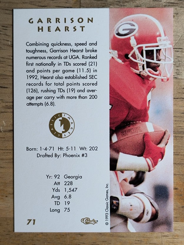 1993-94 Images Four Sport #71 Garrison Hearst