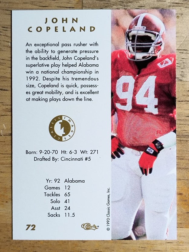 1993-94 Images Four Sport #72 John Copeland