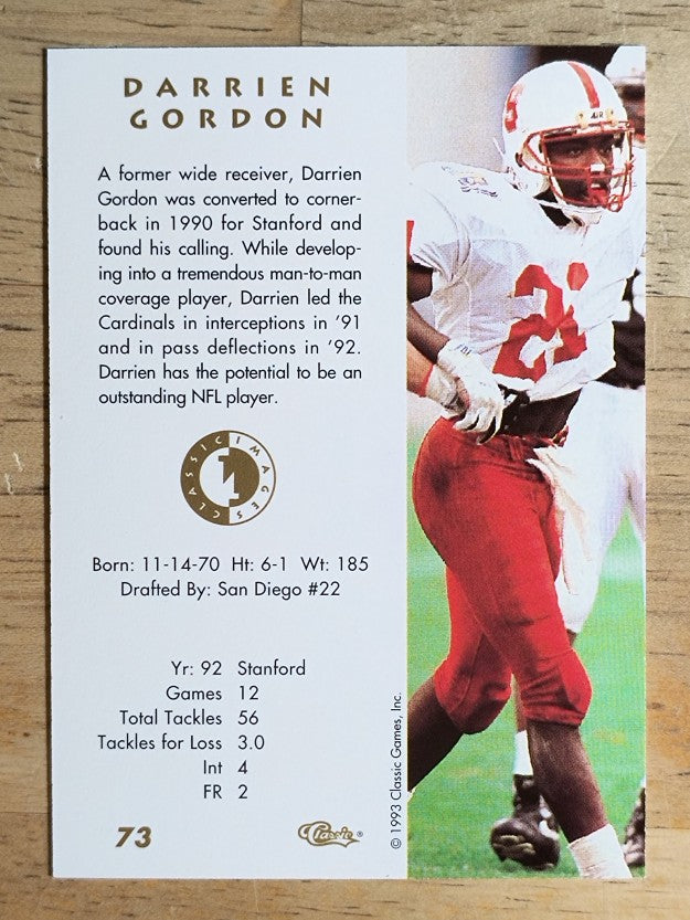 1993-94 Images Four Sport #73 Darrien Gordon
