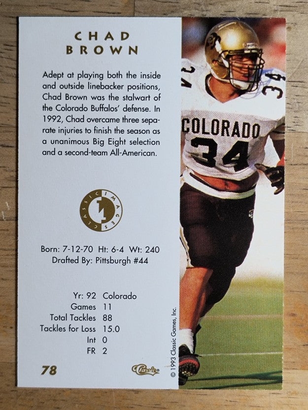 1993-94 Images Four Sport #78 Chad Brown