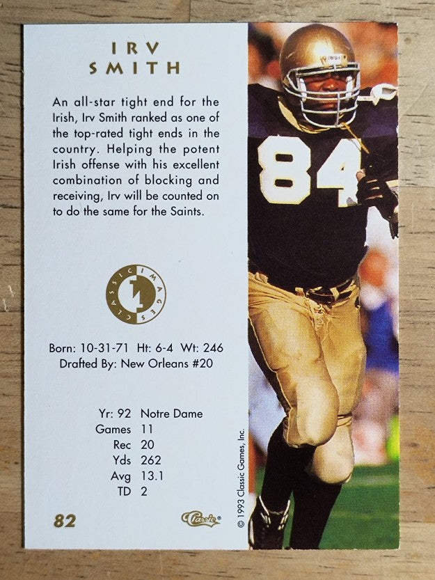 1993-94 Images Four Sport #82 Irv Smith