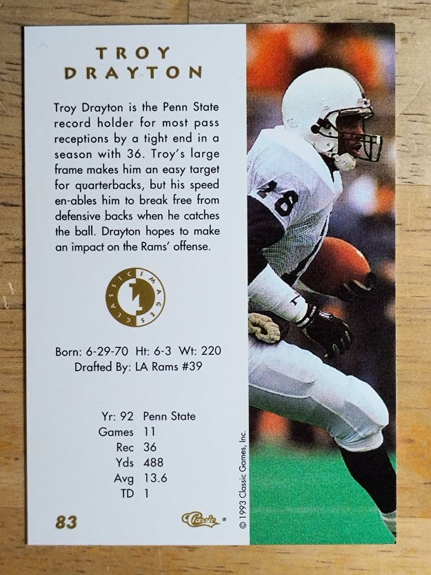 1993-94 Images Four Sport #83 Troy Drayton