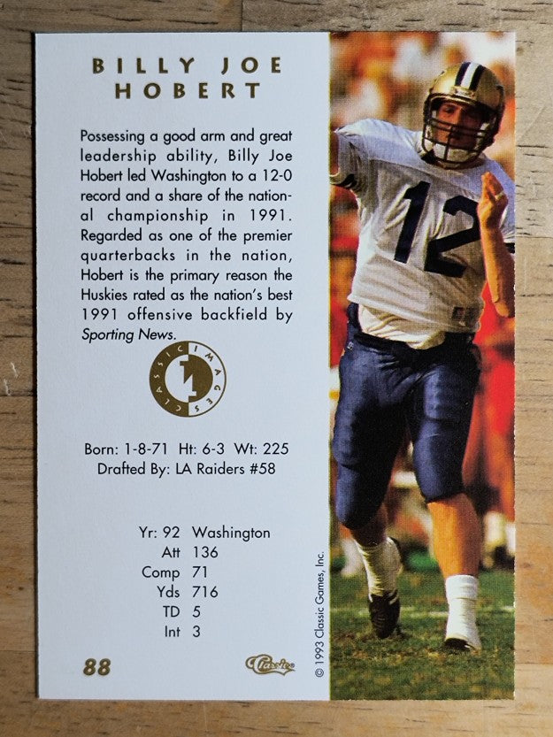 1993-94 Images Four Sport #88 Billy Joe Hobert