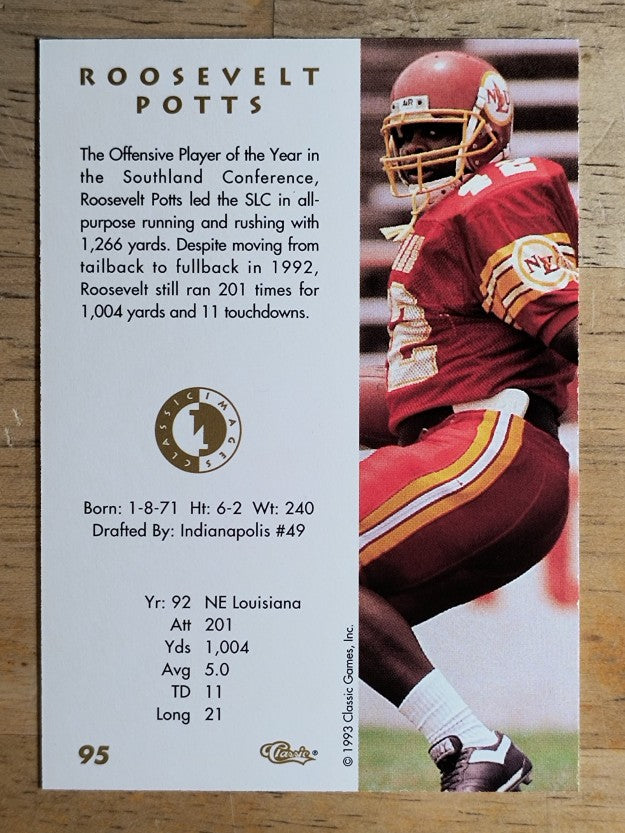 1993-94 Images Four Sport #95 Roosevelt Potts