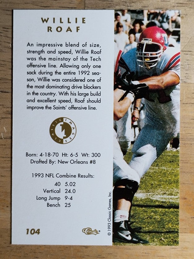 1993-94 Images Four Sport #104 Willie Roaf