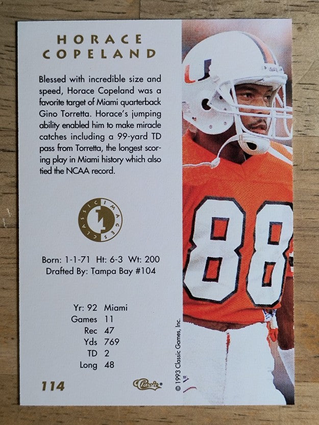1993-94 Images Four Sport #114 Horace Copeland