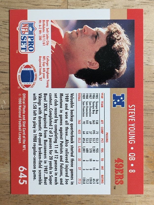 1990 Pro Set #645 Steve Young