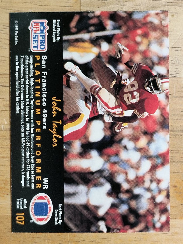 1991 Pro Set Platinum #107 John Taylor