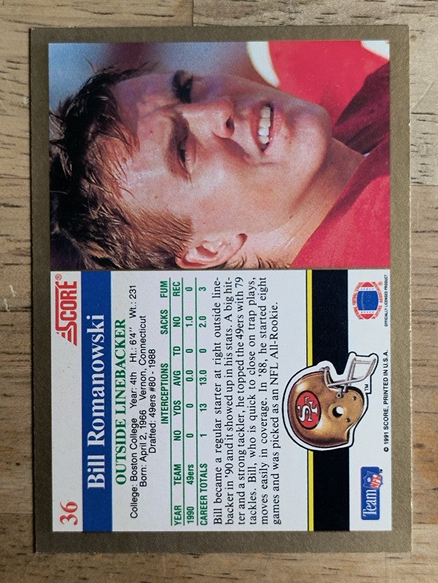 1991 Score #36 Bill Romanowski