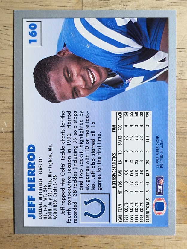 1993 Fleer #160 Jeff Herrod