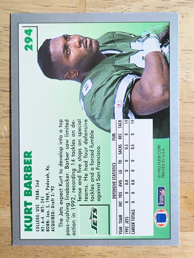 1993 Fleer #294 Kurt Barber