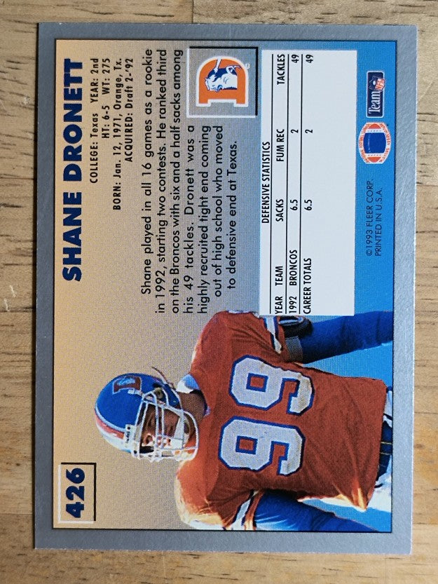 1993 Fleer #426 Shane Dronett