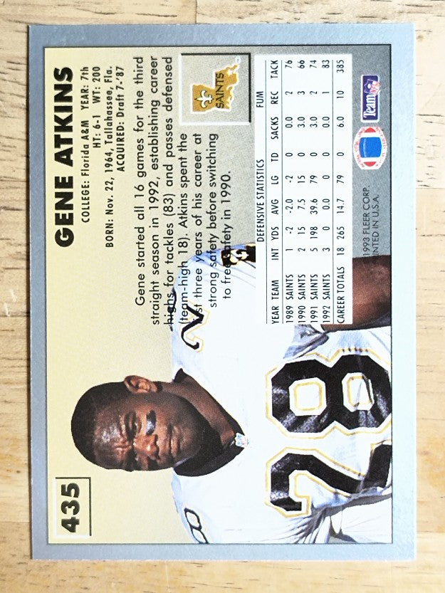 1993 Fleer #435 Gene Atkins