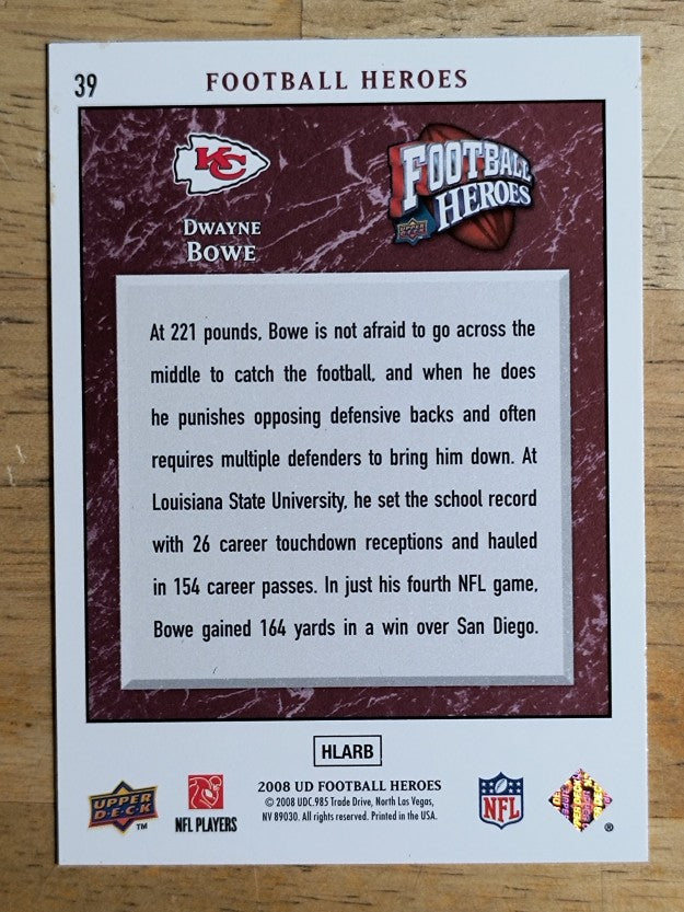 2008 Upper Deck Heroes #39 Dwayne Bowe