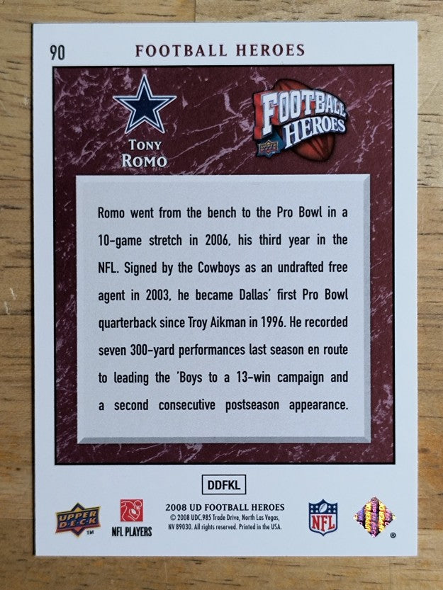 2008 Upper Deck Heroes #90 Tony Romo