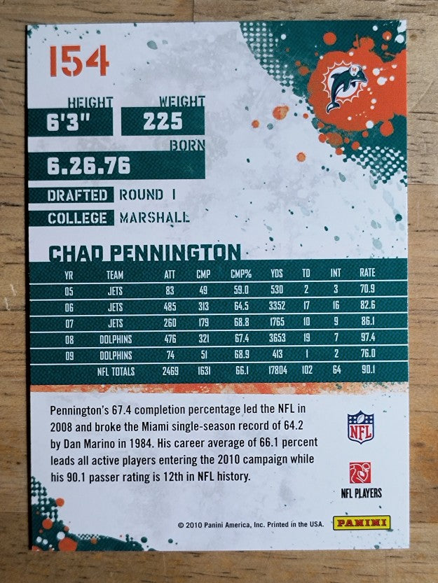 2010 Score #154 Chad Pennington