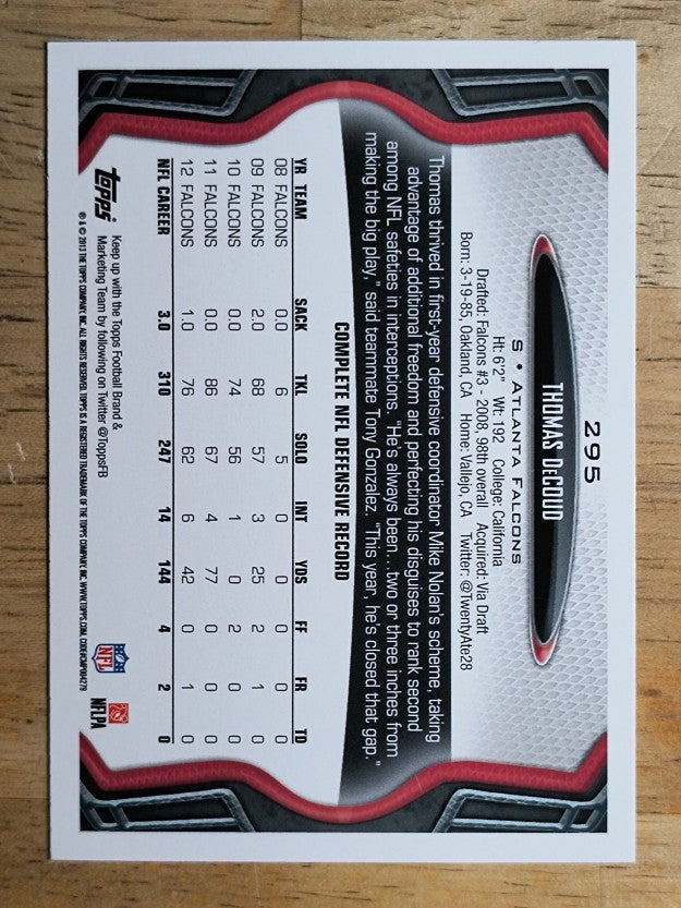 2013 Topps #295 Thomas DeCoud
