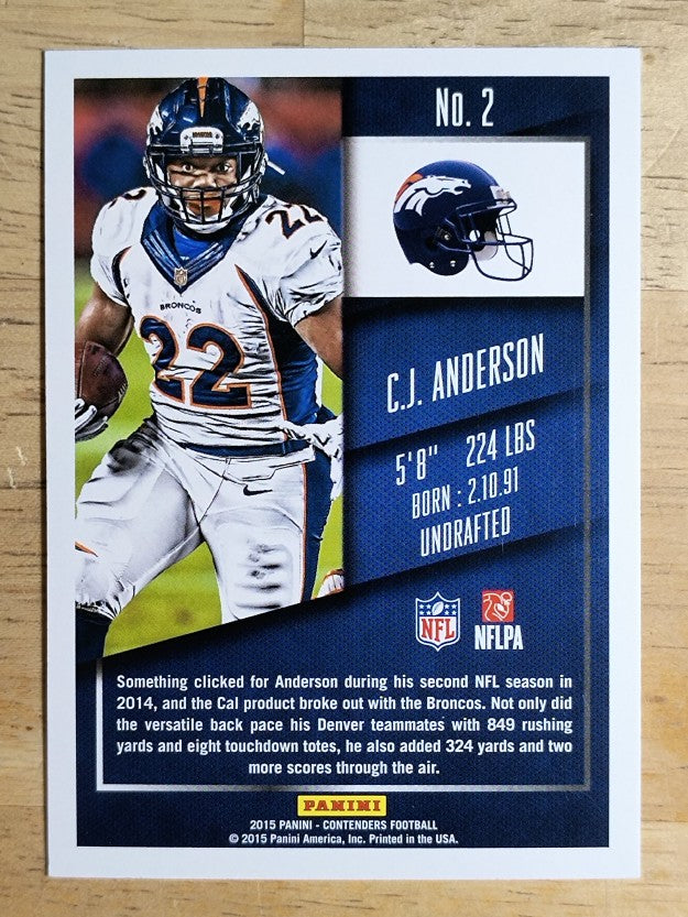 2015 Panini Contenders #2 C.J. Anderson