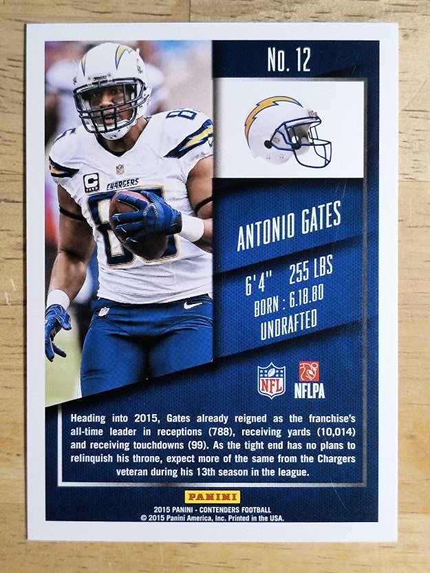 2015 Panini Contenders #12 Antonio Gates