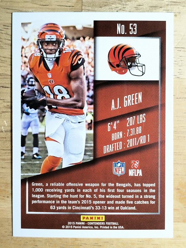 2015 Panini Contenders #53 A.J. Green
