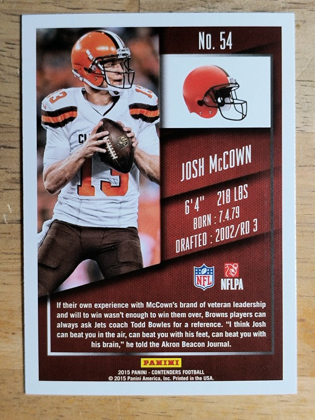 2015 Panini Contenders #54 Josh McCown