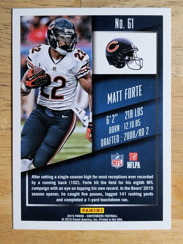 2015 Panini Contenders #61 Matt Forte