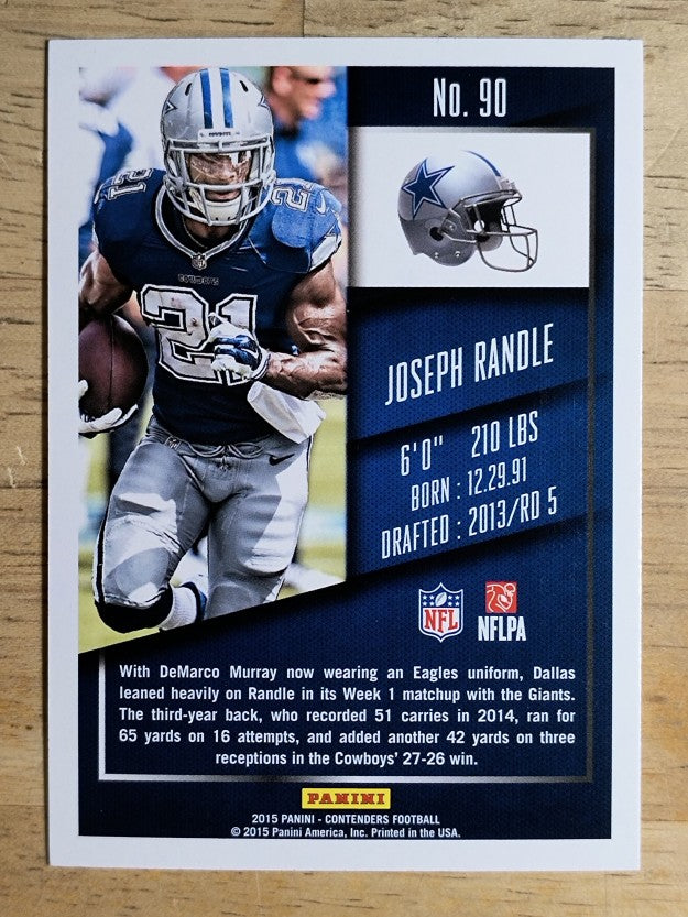 2015 Panini Contenders #90 Joseph Randle