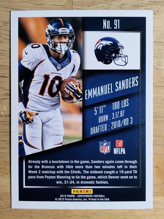 2015 Panini Contenders #91 Emmanuel Sanders