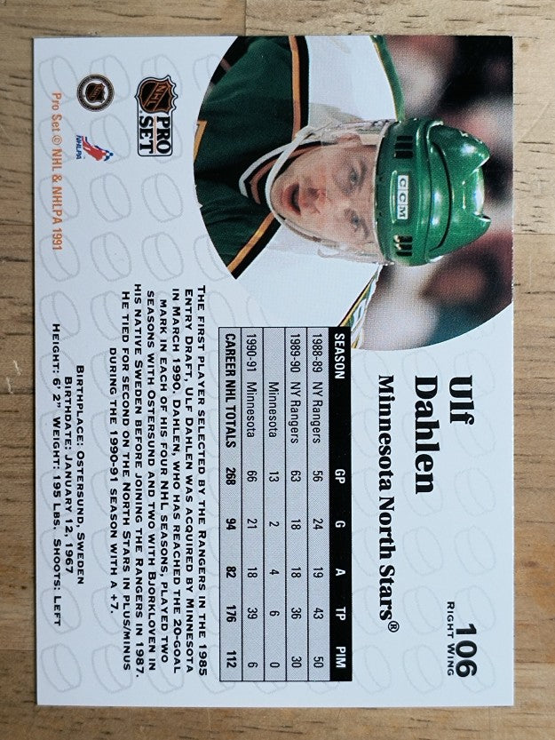 1991-92 Pro Set #106 Ulf Dahlen