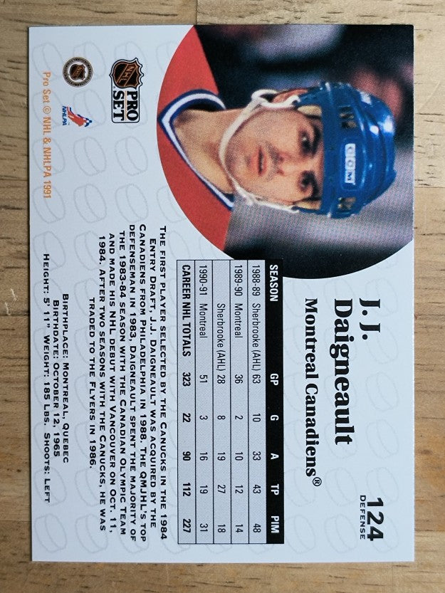 1991-92 Pro Set #124 J.J. Daigneault