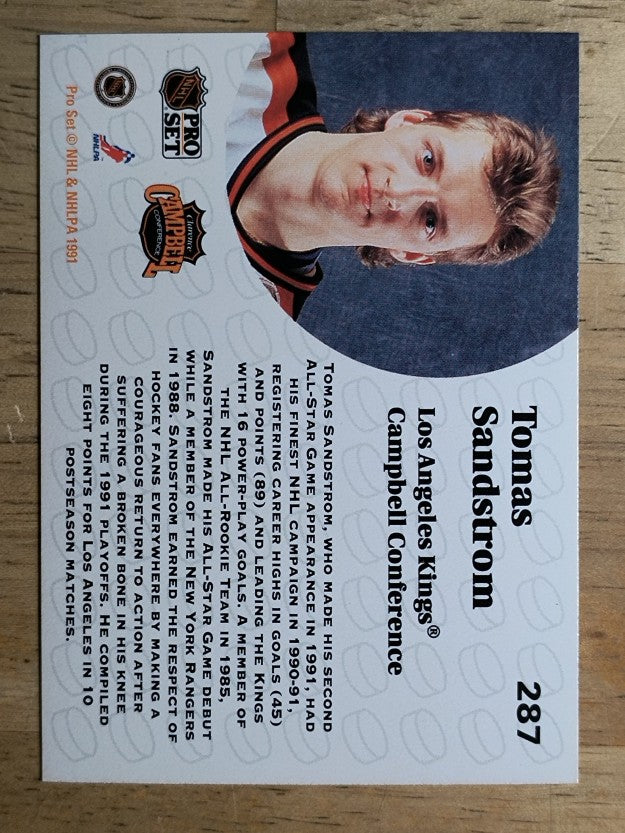 1991-92 Pro Set #287 Tomas Sandstrom AS