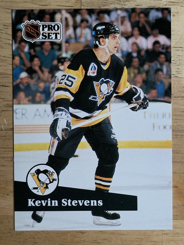 1991-92 Pro Set French #185 Kevin Stevens