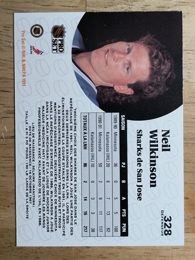 1991-92 Pro Set French #328 Neil Wilkinson