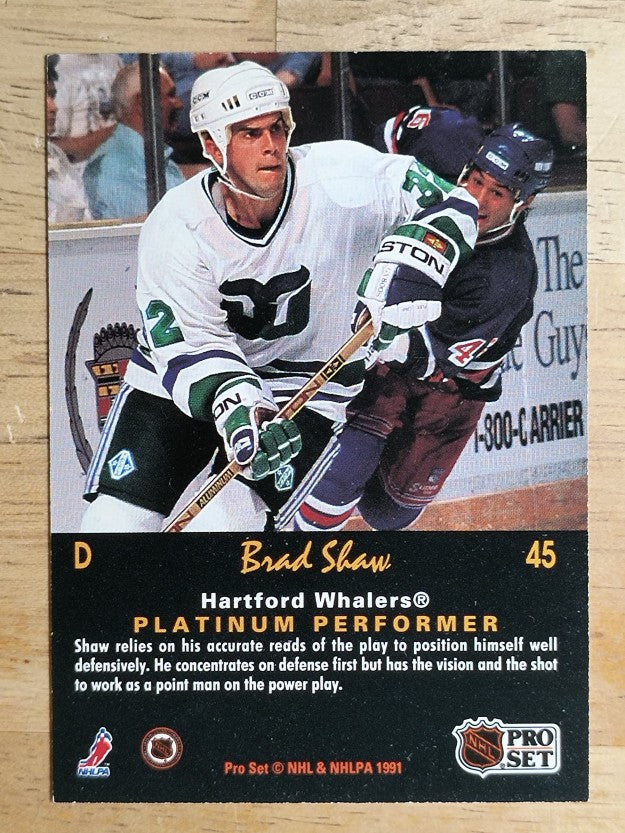 1991-92 Pro Set Platinum #45 Brad Shaw